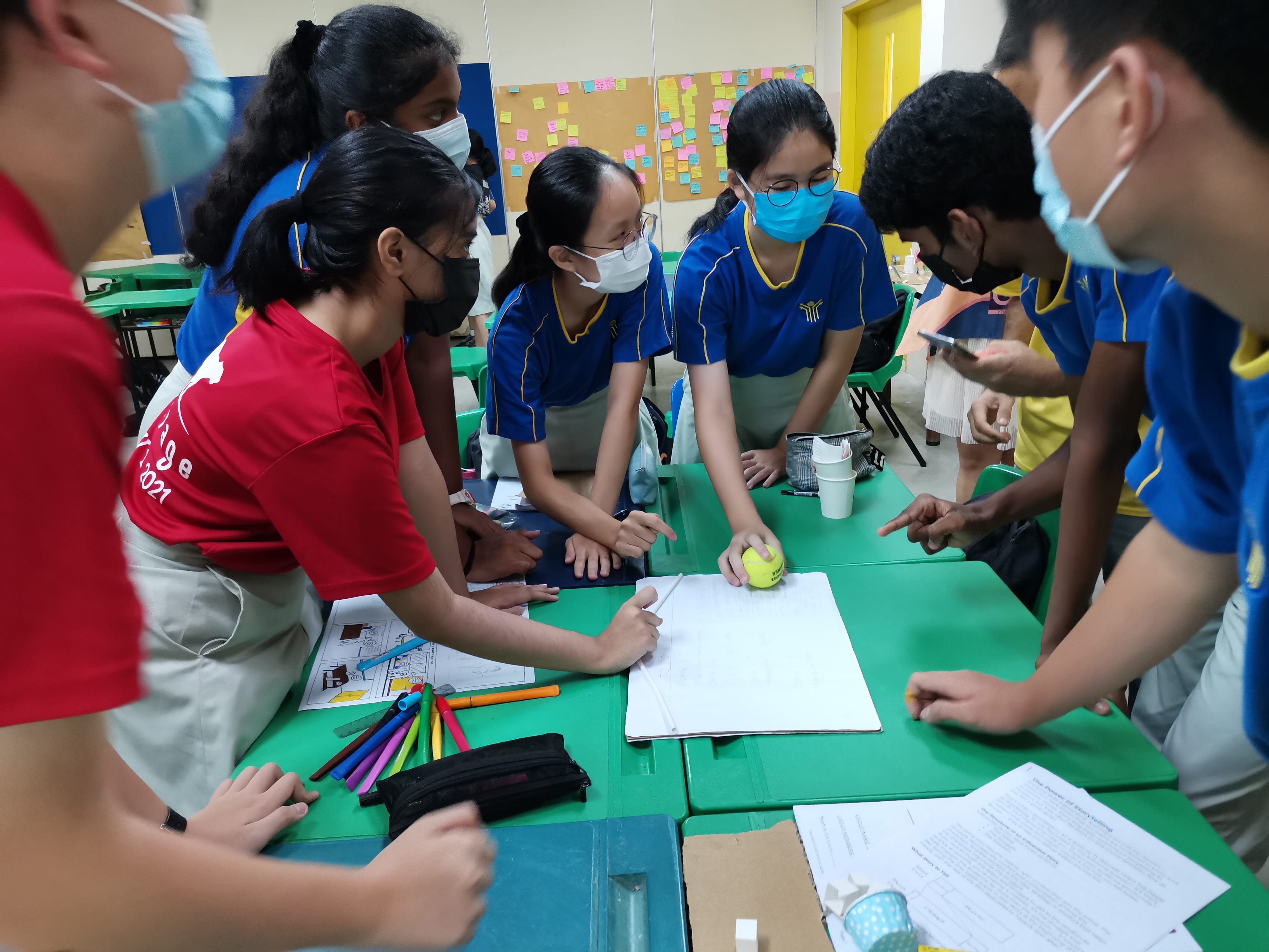 Students planning an activity as part of the Empowering Leaders programme.